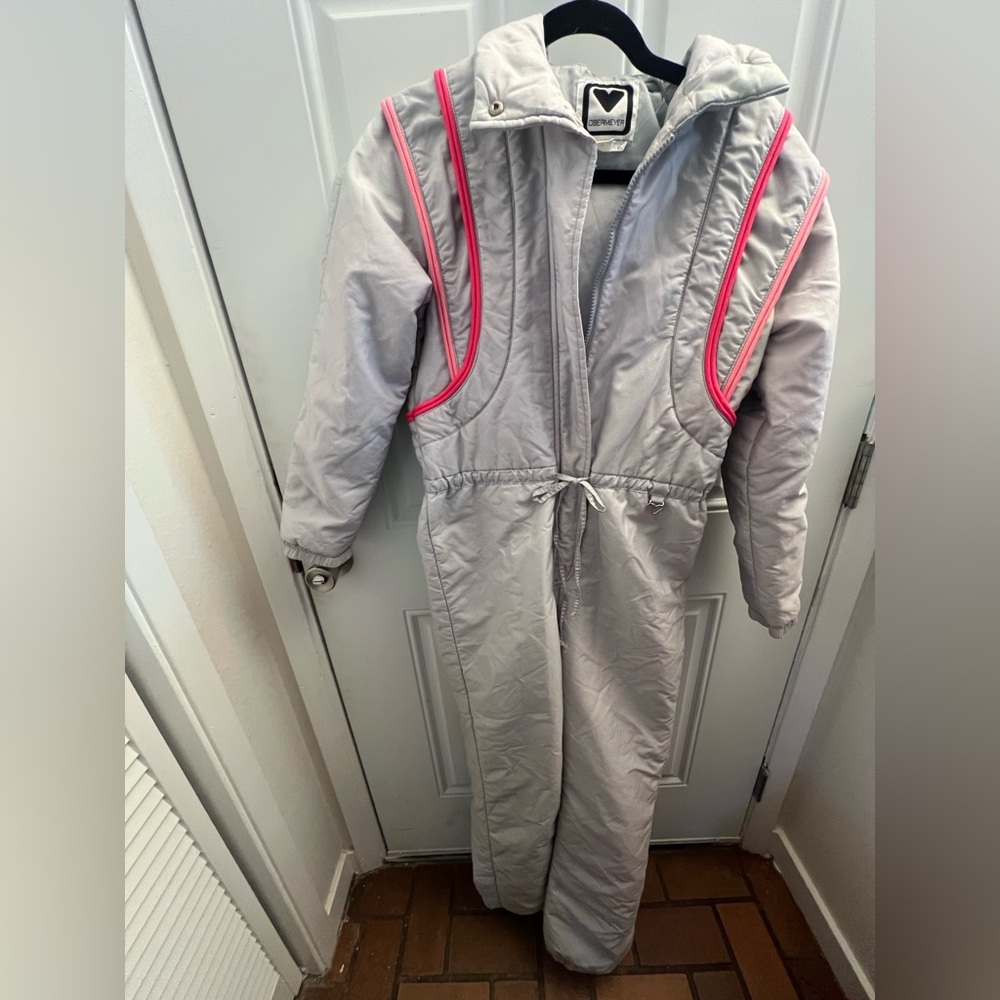 Vintage Obermeyer Gray and Pink Jumpsuit